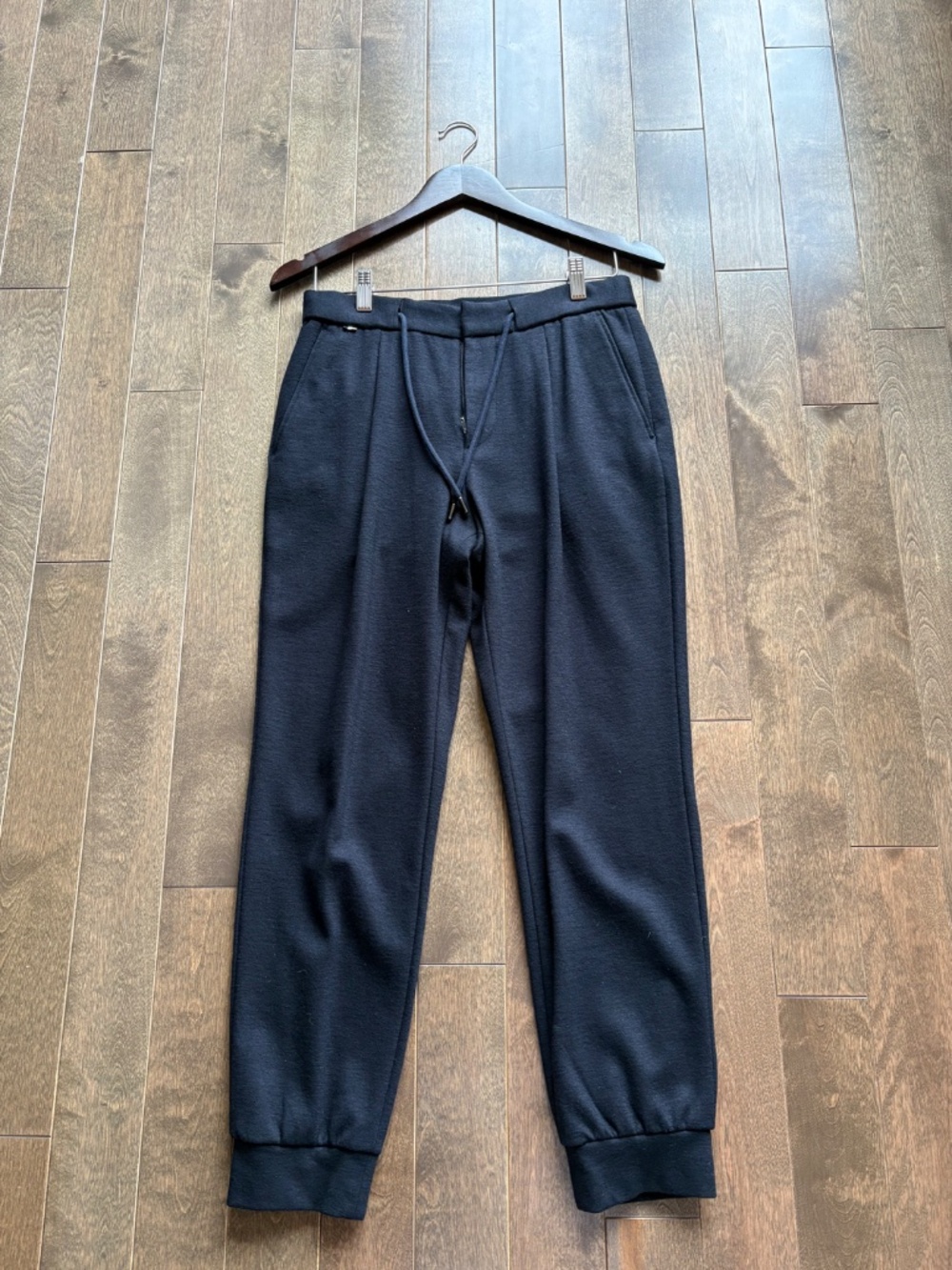 BOSS TAPERED-FIT TROUSERS IN A WOOL BLEND